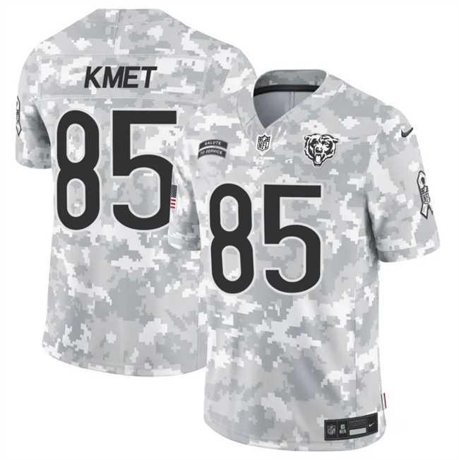 Men%27s Chicago Bears #85 Cole Kmet 2024 F.U.S.E Arctic Camo Salute To Service Limited Stitched Football Jersey Dzhi->cincinnati bengals->NFL Jersey